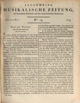 Allgemeine musikalische Zeitung Samstag 6. März 1819