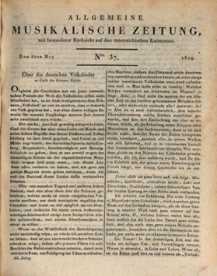 Allgemeine musikalische Zeitung Samstag 8. Mai 1819