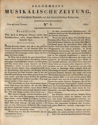 Allgemeine musikalische Zeitung Samstag 26. Januar 1822