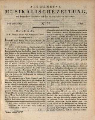 Allgemeine musikalische Zeitung Mittwoch 1. Mai 1822