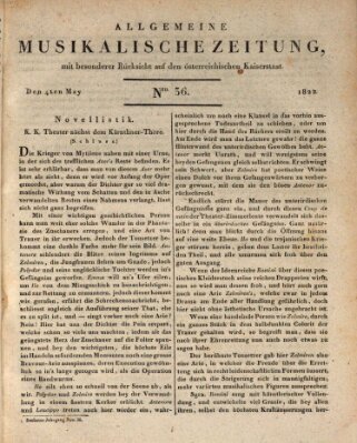 Allgemeine musikalische Zeitung Samstag 4. Mai 1822