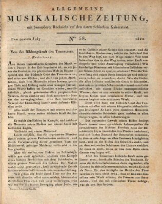 Allgemeine musikalische Zeitung Samstag 20. Juli 1822