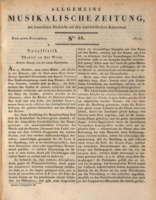 Allgemeine musikalische Zeitung Samstag 2. November 1822