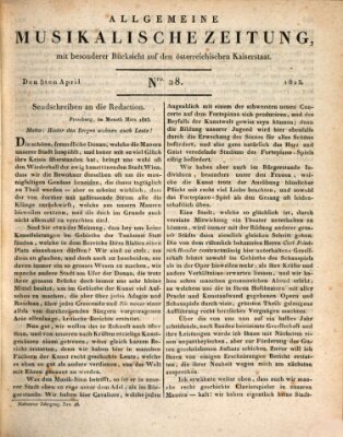 Allgemeine musikalische Zeitung Samstag 5. April 1823