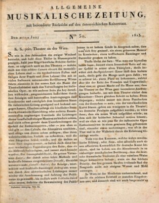 Allgemeine musikalische Zeitung Samstag 21. Juni 1823