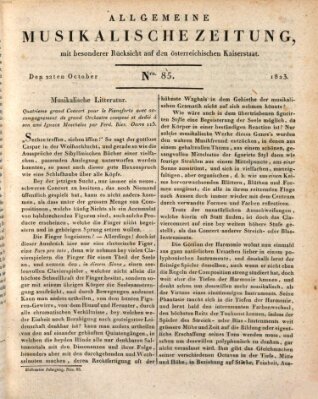 Allgemeine musikalische Zeitung Mittwoch 22. Oktober 1823