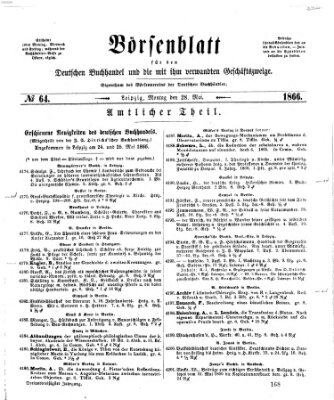 Börsenblatt für den deutschen Buchhandel Montag 28. Mai 1866