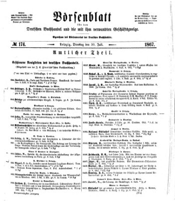 Börsenblatt für den deutschen Buchhandel Dienstag 30. Juli 1867