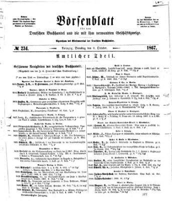 Börsenblatt für den deutschen Buchhandel Dienstag 8. Oktober 1867