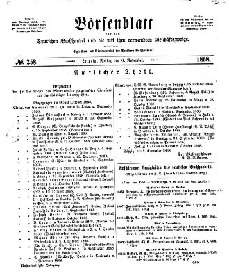 Börsenblatt für den deutschen Buchhandel Freitag 6. November 1868