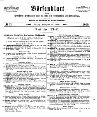 Börsenblatt für den deutschen Buchhandel Freitag 15. Januar 1869