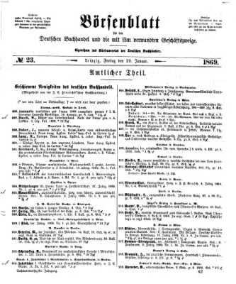 Börsenblatt für den deutschen Buchhandel Freitag 29. Januar 1869