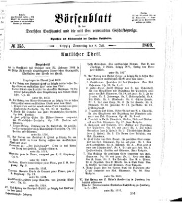 Börsenblatt für den deutschen Buchhandel Donnerstag 8. Juli 1869
