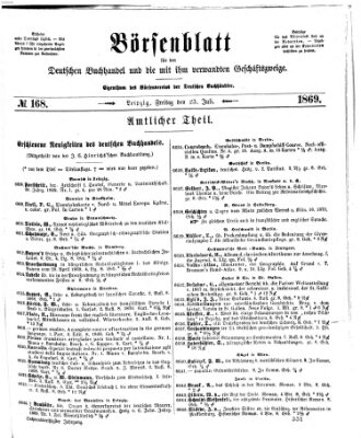 Börsenblatt für den deutschen Buchhandel Freitag 23. Juli 1869