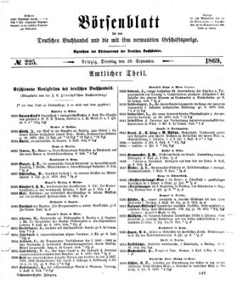 Börsenblatt für den deutschen Buchhandel Dienstag 28. September 1869