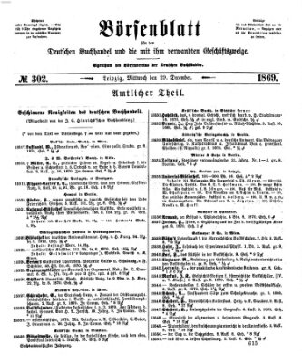 Börsenblatt für den deutschen Buchhandel Mittwoch 29. Dezember 1869
