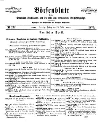 Börsenblatt für den deutschen Buchhandel Freitag 29. Juli 1870