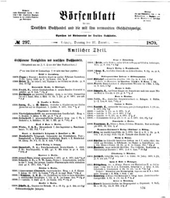Börsenblatt für den deutschen Buchhandel Dienstag 27. Dezember 1870