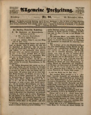 Allgemeine Preß-Zeitung Dienstag 26. November 1844