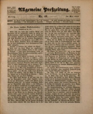 Allgemeine Preß-Zeitung Freitag 30. Mai 1845