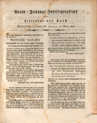 Abend-Zeitung Samstag 30. März 1805