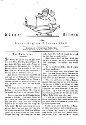 Abend-Zeitung Donnerstag 17. Januar 1822