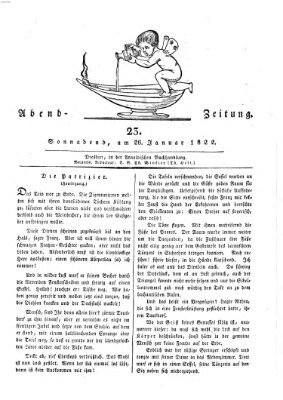 Abend-Zeitung Samstag 26. Januar 1822