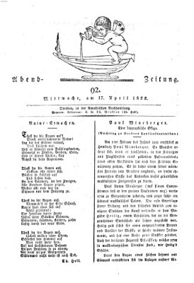 Abend-Zeitung Mittwoch 17. April 1822