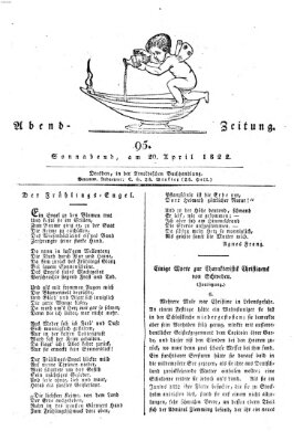 Abend-Zeitung Samstag 20. April 1822