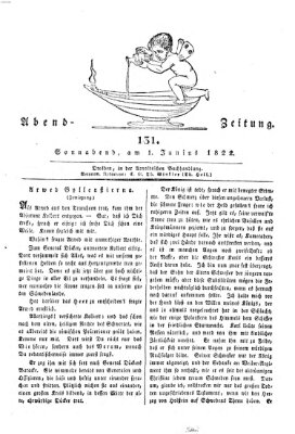 Abend-Zeitung Samstag 1. Juni 1822
