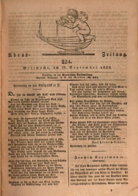 Abend-Zeitung Mittwoch 18. September 1822