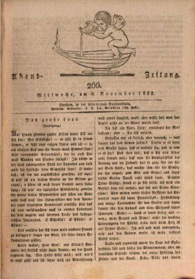 Abend-Zeitung Mittwoch 6. November 1822
