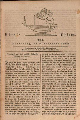 Abend-Zeitung Donnerstag 28. November 1822