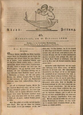 Abend-Zeitung Samstag 15. Februar 1823