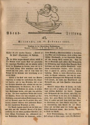 Abend-Zeitung Mittwoch 19. Februar 1823