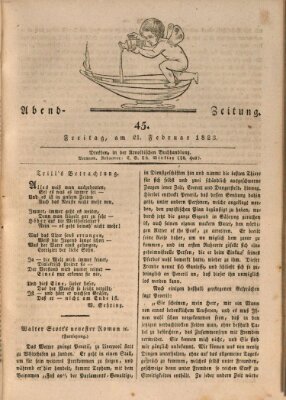 Abend-Zeitung Freitag 21. Februar 1823
