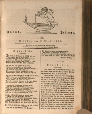 Abend-Zeitung Dienstag 29. April 1823