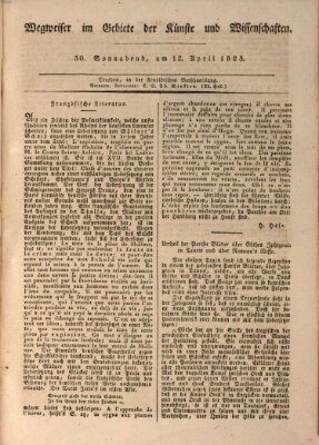 Abend-Zeitung Samstag 12. April 1823
