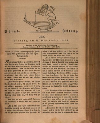 Abend-Zeitung Dienstag 23. September 1823