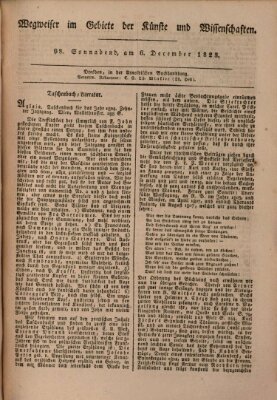 Abend-Zeitung Samstag 6. Dezember 1823