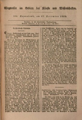 Abend-Zeitung Samstag 27. Dezember 1823