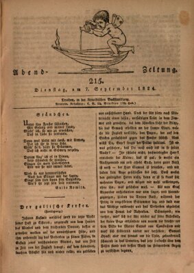 Abend-Zeitung Dienstag 7. September 1824