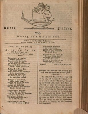 Abend-Zeitung Montag 8. November 1824