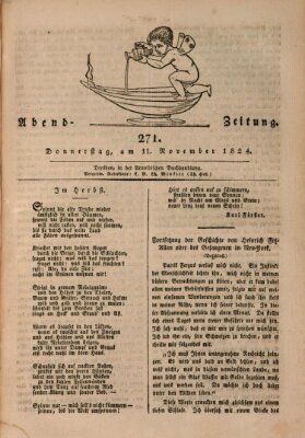 Abend-Zeitung Donnerstag 11. November 1824