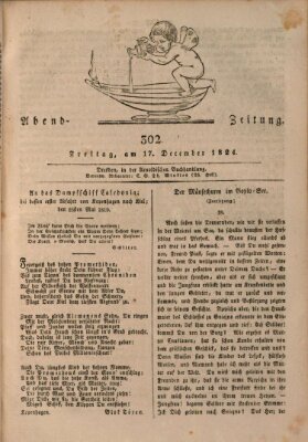 Abend-Zeitung Freitag 17. Dezember 1824