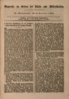 Abend-Zeitung Samstag 2. Oktober 1824
