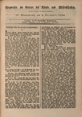 Abend-Zeitung Samstag 4. Dezember 1824