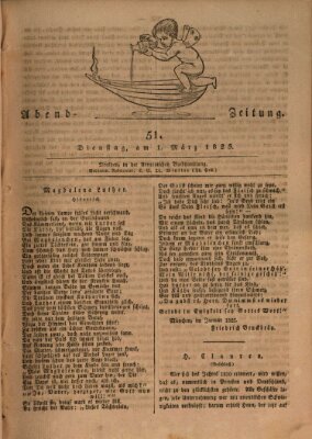 Abend-Zeitung Dienstag 1. März 1825