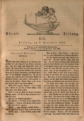 Abend-Zeitung Freitag 9. September 1825