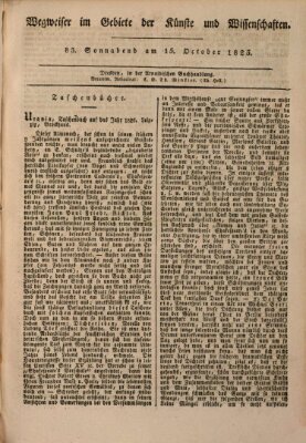 Abend-Zeitung Samstag 15. Oktober 1825